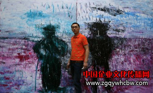 當(dāng)鮑勃迪倫遇上卓別林 250x400cm 布面油彩 2009_meitu_4.jpg